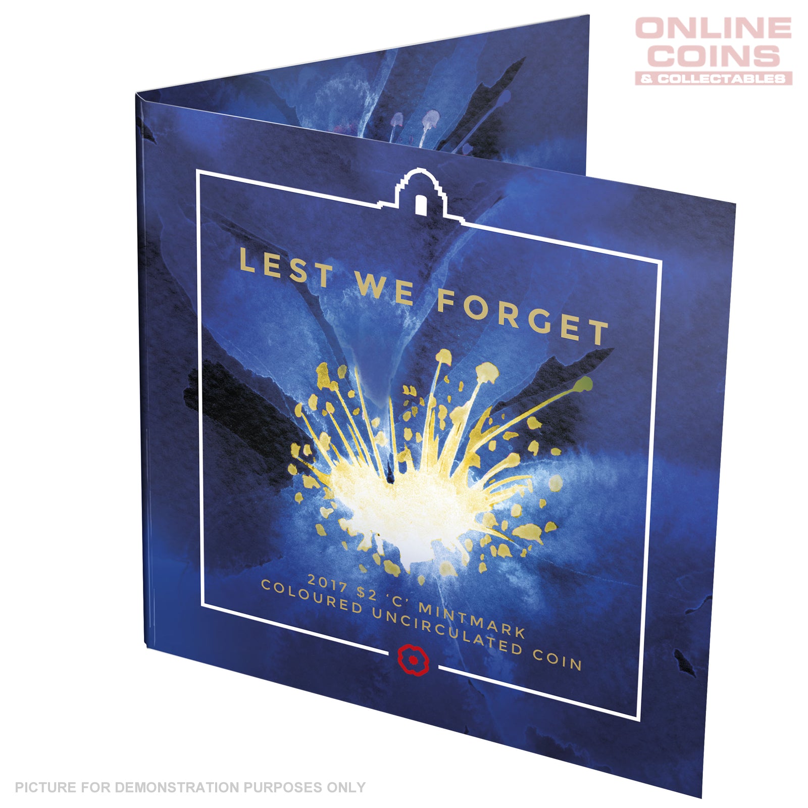 2017 $2 'C' Mintmark Uncirculated Coin In Card - Lest We Forget